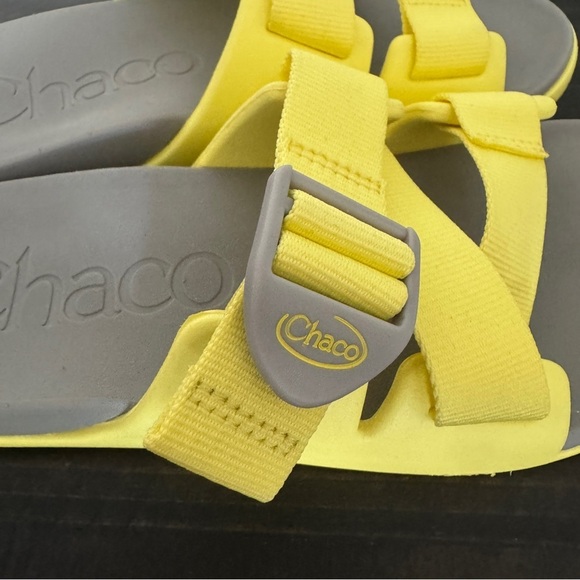 Chaco Chillos Slide Sandals Limelight Yellow Gray Comfort Outdoor Women’s 6 - Picture 5 of 7